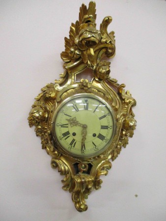 2485 - Hodiny zlacene rokoko styl   V - 62 cm  -  3 300 kc 